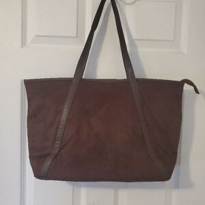 Marley Lilly Brown Suede Tote Bag